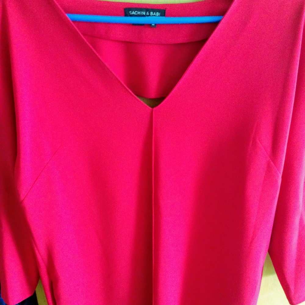 Sachin + Babi Red mini shift dress perfect details